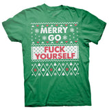 Merry Go Fuck Yourself Christmas t-shirt - Irish Green