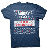 Merry Go Fuck Yourself Christmas t-shirt - Navy