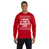 I'm on the Naughty List Christmas long sleeve shirt - additional product image
