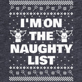 I'm on the Naughty List Christmas t-shirt - additional product image