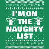 I'm on the Naughty List Christmas sweatshirt - additional product image