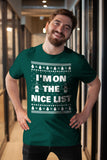 I'm on the Nice List Christmas t-shirt - additional product image