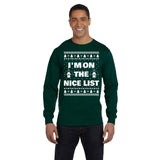 I'm on the Nice List Christmas long sleeve shirt - additional product image