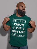 I'm on the Nice List Christmas t-shirt - additional product image