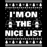 I'm on the Nice List Christmas t-shirt - additional product image