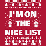 I'm on the Nice List Christmas sweatshirt - additional product image