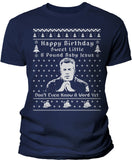 Sweet Little 8 Pound Baby Jesus Christmas t-shirt - Navy