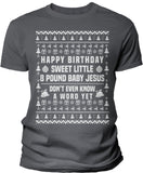 Ricky Bobby 8 Pound Baby Jesus Christmas t-shirt - Charcoal