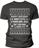 Ricky Bobby 8 Pound Baby Jesus Christmas t-shirt - Dark Heather