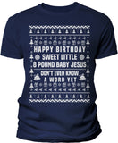 Ricky Bobby 8 Pound Baby Jesus Christmas t-shirt - Navy