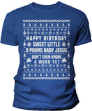 Ricky Bobby 8 Pound Baby Jesus Christmas t-shirt - Royal