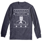 Sweet Little 8 Pound Baby Jesus Christmas long sleeve shirt - Dark Heather