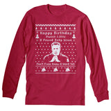 Sweet Little 8 Pound Baby Jesus Christmas long sleeve shirt - Red