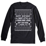 Ricky Bobby 8 Pound Baby Jesus Christmas long sleeve shirt - Black
