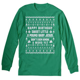 Ricky Bobby 8 Pound Baby Jesus Christmas long sleeve shirt - Kelly