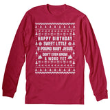 Ricky Bobby 8 Pound Baby Jesus Christmas long sleeve shirt - Red