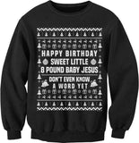Ricky Bobby 8 Pound Baby Jesus Christmas sweatshirt - Black