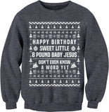 Ricky Bobby 8 Pound Baby Jesus Christmas sweatshirt - Dark Heather