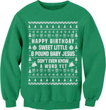 Ricky Bobby 8 Pound Baby Jesus Christmas sweatshirt - Kelly