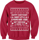 Ricky Bobby 8 Pound Baby Jesus Christmas sweatshirt - Red
