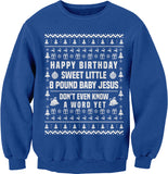 Ricky Bobby 8 Pound Baby Jesus Christmas sweatshirt - Royal