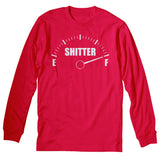 Shitter Was Full Gauge Christmas long sleeve shirt - Red