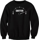 Shitter Was Full Gauge Christmas sweatshirt - Black