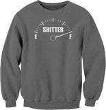Shitter Was Full Gauge Christmas sweatshirt - Charcoal