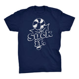 Suck It Candy Cane Christmas t-shirt - Navy
