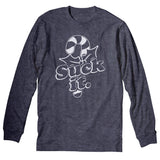 Suck It Candy Cane Christmas long sleeve shirt - Dark Heather