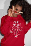 Suck It Candy Cane Christmas sweatshirt - additional product image