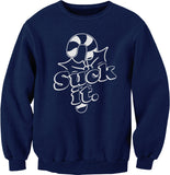 Suck It Candy Cane Christmas sweatshirt - Navy