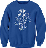 Suck It Candy Cane Christmas sweatshirt - Royal