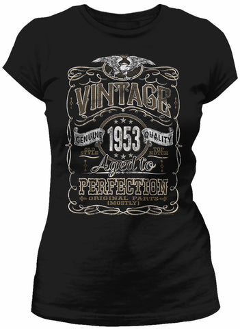 Vintage 1953 Aged to Perfection Women's t-shirt - Black