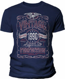 Vintage 1990 Aged to Perfection Men's t-shirt - Navy