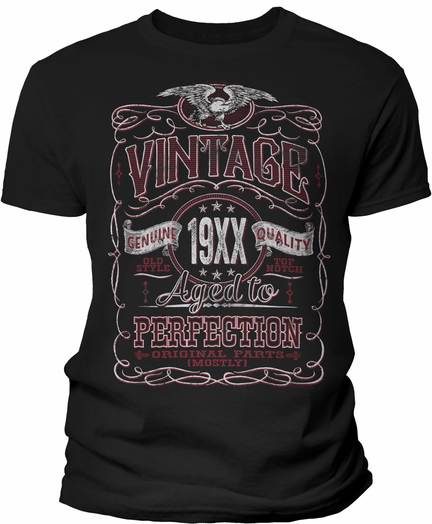 【1993studio】 Vintage lettering t-shirt / 追跡付 Vintage Aged to Perfection Birthday Shirt for Men – Shirt