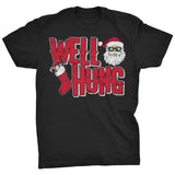 Well Hung Santa Stocking Christmas t-shirt - Black