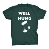 Well Hung Stocking Christmas t-shirt - Forest