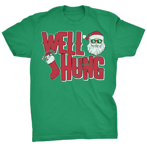 Well Hung Santa Stocking Christmas t-shirt - Kelly
