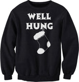 Well Hung Stocking Christmas sweatshirt - Black
