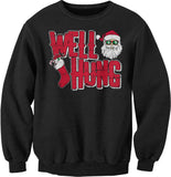 Well Hung Santa Stocking Christmas sweatshirt - Black