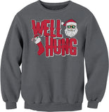 Well Hung Santa Stocking Christmas sweatshirt - Charcoal