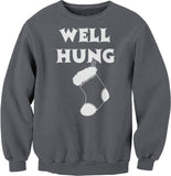 Well Hung Stocking Christmas sweatshirt - Charcoal