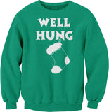 Well Hung Stocking Christmas sweatshirt - Kelly