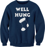 Well Hung Stocking Christmas sweatshirt - Navy