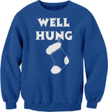Well Hung Stocking Christmas sweatshirt - Royal