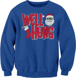 Well Hung Santa Stocking Christmas sweatshirt - Royal