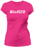 Binford Tools retro TV shirt women Heliconia