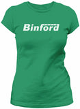 Binford Tools retro TV shirt women Kelly Green