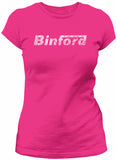 Binford Tools distressed shirt women Heliconia